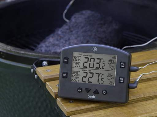 Smoke™ 2-Channel Alarm Thermometer CHARCOAL