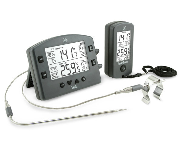Thermoworks Smoke Dual-Channel Thermometer - Charcoal - Reading