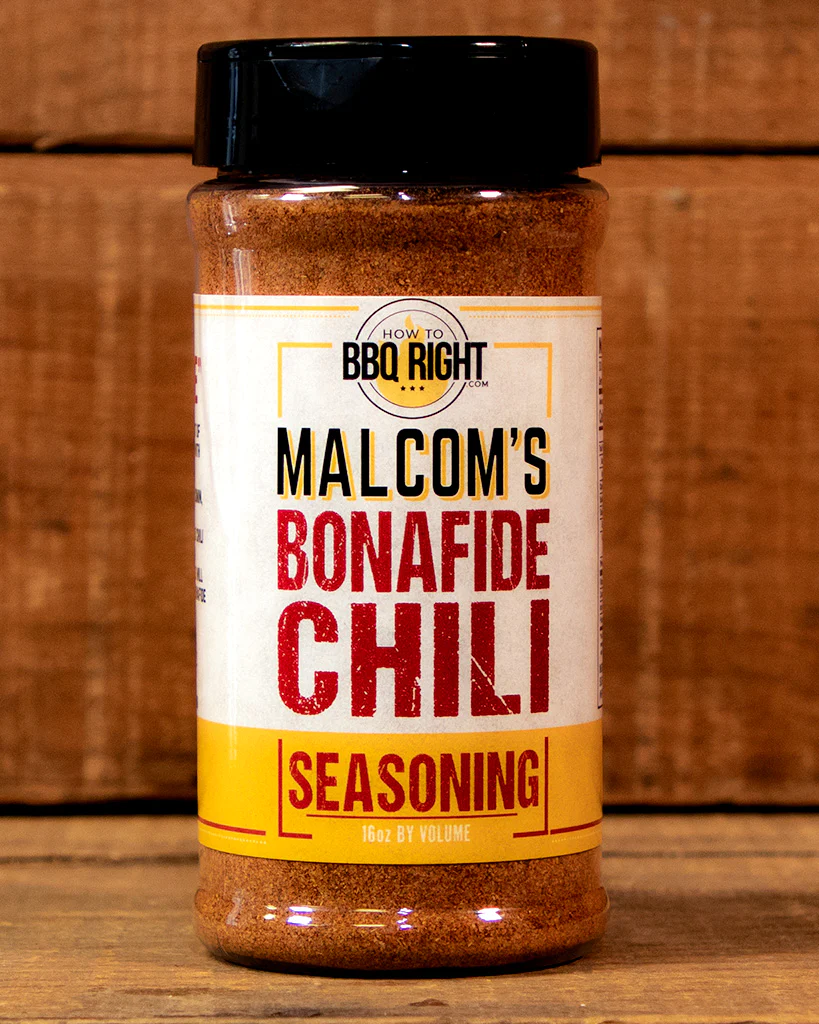How to BBQ Right – Malcom's Bonafide Chili Seasoning – 16 oz.